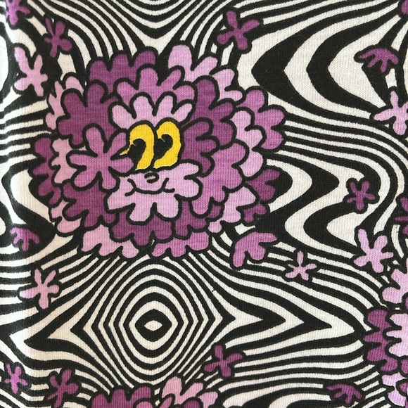 BNWT Nooworks Greta Haze Dress, XS Purple Multicolor Short Sleeve w/Pockets - Picture 3 of 9